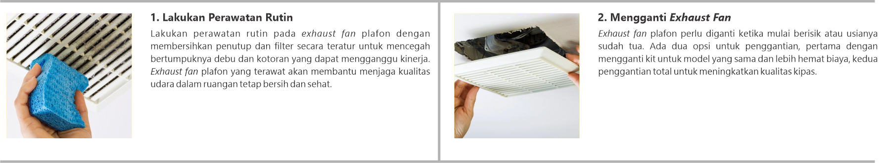 Cara perawatan exhaust fan plafon
